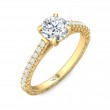 FlyerFit® 14K Yellow Gold Vintage Engagement Ring