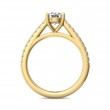 FlyerFit® 18K Yellow Gold Micropave Engagement Ring