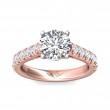 FlyerFit® 14K Pink Gold Shank And White Gold Top Encore Engagement Ring