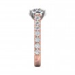 FlyerFit® 14K Pink Gold Shank And White Gold Top Encore Engagement Ring