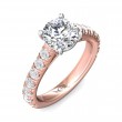 FlyerFit® 14K Pink Gold Shank And White Gold Top Encore Engagement Ring