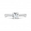 FlyerFit® 18K White Gold Micropave Engagement Ring