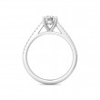 FlyerFit® 18K White Gold Micropave Engagement Ring