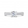 FlyerFit® 14K White Gold Micropave Engagement Ring