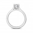 FlyerFit® 14K White Gold Micropave Engagement Ring