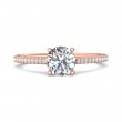 FlyerFit® 14K Pink Gold Micropave Engagement Ring