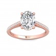 FlyerFit® 14K Pink Gold Micropave Engagement Ring