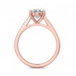 FlyerFit® 14K Pink Gold Micropave Engagement Ring