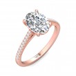 FlyerFit® 14K Pink Gold Micropave Engagement Ring