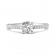 FlyerFit® 18K White Gold Micropave Engagement Ring