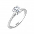 FlyerFit® 14K White Gold Micropave Engagement Ring