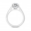 FlyerFit® Platinum Micropave Engagement Ring