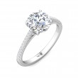 FlyerFit® Platinum Micropave Engagement Ring