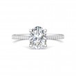 FlyerFit® 18K White Gold Micropave Engagement Ring