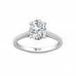 FlyerFit® 18K White Gold Micropave Engagement Ring