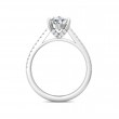 FlyerFit® 18K White Gold Micropave Engagement Ring