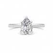 FlyerFit® 18K White Gold Micropave Engagement Ring