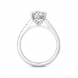 FlyerFit® 18K White Gold Micropave Engagement Ring