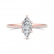 FlyerFit® 14K Pink Gold Micropave Engagement Ring