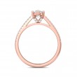 FlyerFit® 14K Pink Gold Micropave Engagement Ring