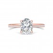 FlyerFit® 14K Pink Gold Micropave Engagement Ring