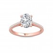 FlyerFit® 14K Pink Gold Micropave Engagement Ring