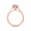 FlyerFit® 14K Pink Gold Micropave Engagement Ring