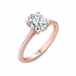 FlyerFit® 14K Pink Gold Micropave Engagement Ring