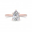 FlyerFit® 14K Pink Gold Micropave Engagement Ring