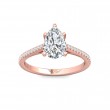 FlyerFit® 14K Pink Gold Micropave Engagement Ring