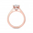 FlyerFit® 14K Pink Gold Micropave Engagement Ring