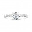 FlyerFit® 14K White Gold Micropave Engagement Ring