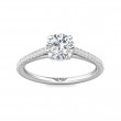 FlyerFit® 14K White Gold Micropave Engagement Ring