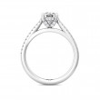 FlyerFit® 14K White Gold Micropave Engagement Ring