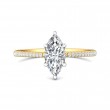 FlyerFit® 14K Yellow and 14K White Gold Micropave Engagement Ring