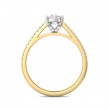 FlyerFit® 14K Yellow and 14K White Gold Micropave Engagement Ring