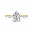 FlyerFit® 14K Yellow and 14K White Gold Micropave Engagement Ring