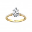 FlyerFit® 14K Yellow and 14K White Gold Micropave Engagement Ring