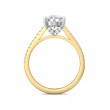 FlyerFit® 14K Yellow and 14K White Gold Micropave Engagement Ring