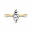 FlyerFit® 18K Yellow Gold Micropave Engagement Ring