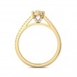 FlyerFit® 18K Yellow Gold Micropave Engagement Ring