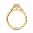 FlyerFit® 18K Yellow Gold Micropave Engagement Ring