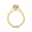 FlyerFit® 14K Yellow Gold Micropave Engagement Ring