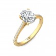 FlyerFit® 14K Yellow Gold Micropave Engagement Ring