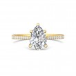 FlyerFit® 18K Yellow Gold Micropave Engagement Ring