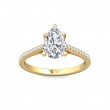 FlyerFit® 18K Yellow Gold Micropave Engagement Ring