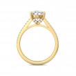 FlyerFit® 18K Yellow Gold Micropave Engagement Ring