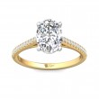 FlyerFit® 14K Yellow and 14K White Gold Micropave Engagement Ring