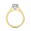 FlyerFit® 14K Yellow and 14K White Gold Micropave Engagement Ring