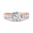 FlyerFit® 14K Pink Gold Shank And White Gold Top Encore Engagement Ring